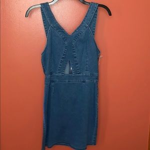 Cutout denim dress